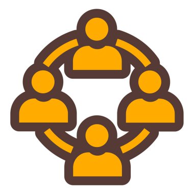 Takım çalışması. Web simgesi basit illüstrasyon