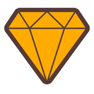 Elmas. Web simgesi basit illüstrasyon