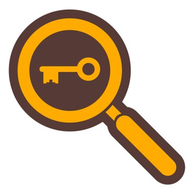 Büyüteç simgesi. vektör illüstrasyonu