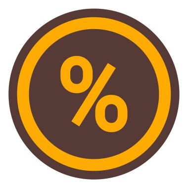 Moda Biçiminde Yüzdelik Simgesi İzole Arkaplan