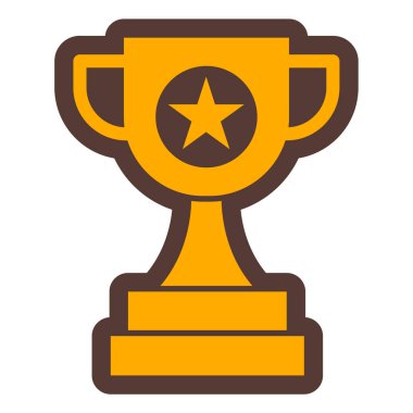 Kupa. Web simgesi basit illüstrasyon