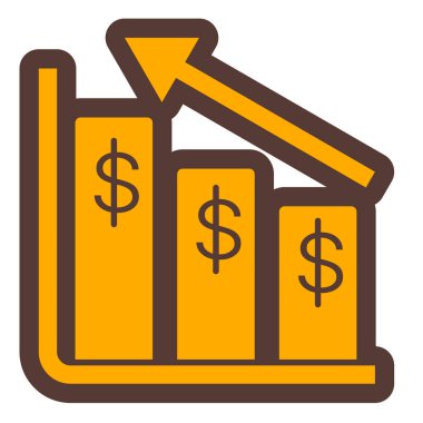 Dolar. Web simgesi basit illüstrasyon