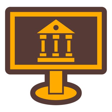 İnternet bankacılığı. Web simgesi basit illüstrasyon