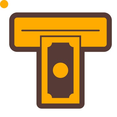 ATM 'de. Web simgesi basit illüstrasyon