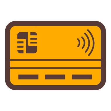 Kredi kartıyla. Basit resimleme