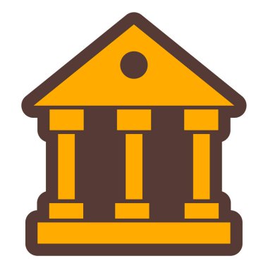 Banka binası. Basit resimleme