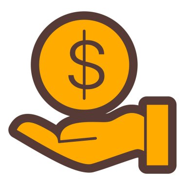 Para için. Web simgesi basit illüstrasyon