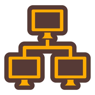 Bilgisayar ağı. Basit resimleme