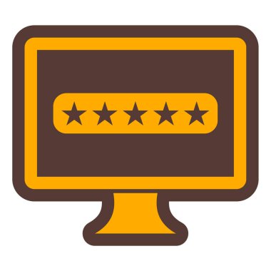 Bilgisayar web simgesi. Basit tasarım