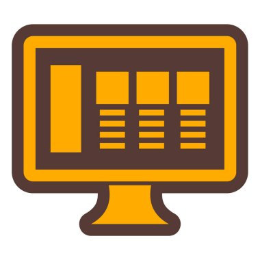 Bilgisayar monitörü. Web simgesi