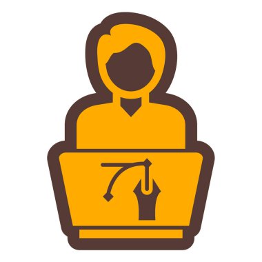 Çalış. Web simgesi basit illüstrasyon