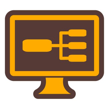 Bilgisayar monitörü. Basit resimleme