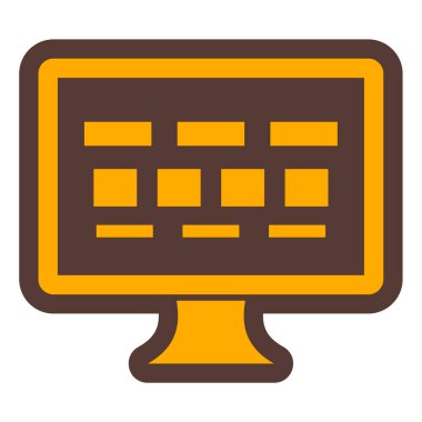 Bilgisayar ekranı. Web simgesi