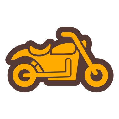 Motorsiklet. Web simgesi basit illüstrasyon