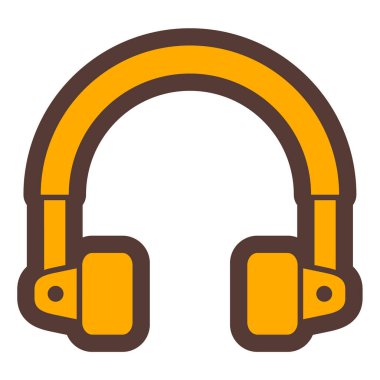 Kulaklık. Web simgesi basit illüstrasyon