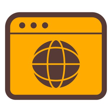 Tarayıcı. Web simgesi basit illüstrasyon