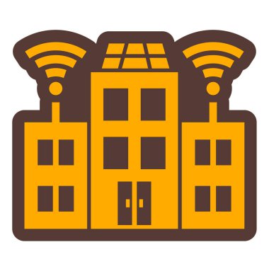 Kablosuz. Web simgesi basit illüstrasyon