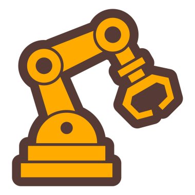 Robot kol ikonu. Robot el vektör sembolü çizimi.