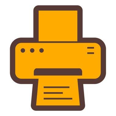 Yazıcı. Web simgesi basit illüstrasyon