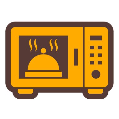 Mikrodalga fırın. Web simgesi basit tasarım