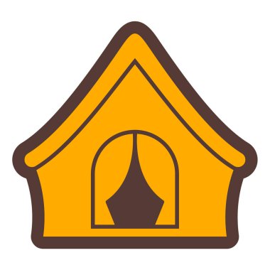 Çadır. Web simgesi basit illüstrasyon