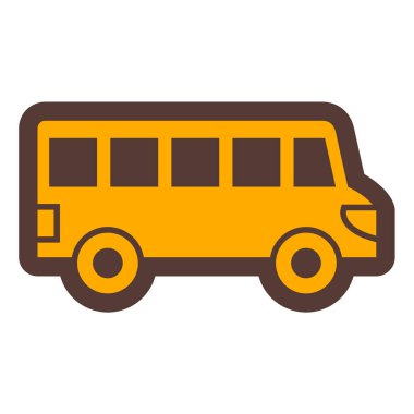 Otobüs. Web simgesi basit illüstrasyon