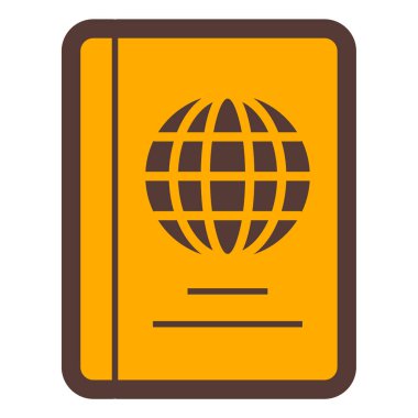 Pasaport simgesi. düz tasarım biçimi