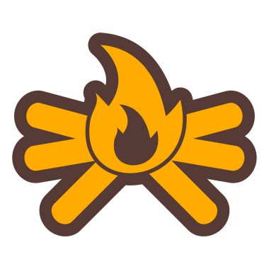 Ateş ikonu. vektör illüstrasyonu