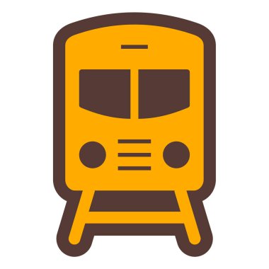 tren. Web simgesi basit illüstrasyon