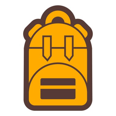 Sırt çantası. Web simgesi basit illüstrasyon