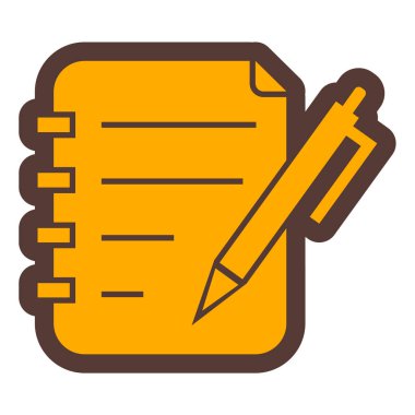 Not defteri. Web simgesi basit illüstrasyon