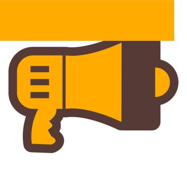 Megafon. Web simgesi basit illüstrasyon