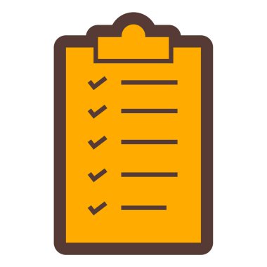 Kontrol listesi. Web simgesi basit illüstrasyon