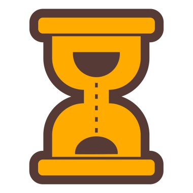 Kum saati. Web simgesi basit illüstrasyon