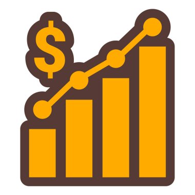 Dolar. Web simgesi basit illüstrasyon