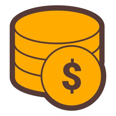 Dolar Sikkeleri. Basit illüstrasyon