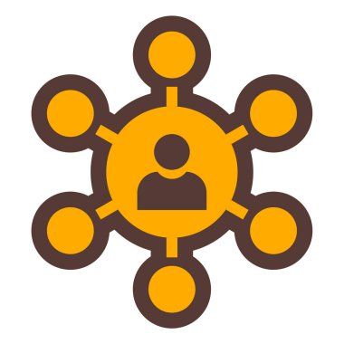 Takım çalışması. Web simgesi basit illüstrasyon