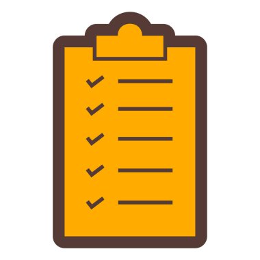 Kontrol listesi. Web simgesi basit illüstrasyon