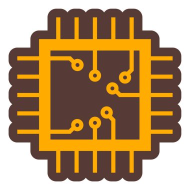 İşlemci. Web simgesi basit illüstrasyon