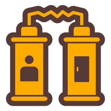 Kahve makinesi simgesi, vektör illüstrasyonu