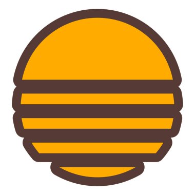 Hamburger. Web simgesi basit illüstrasyon