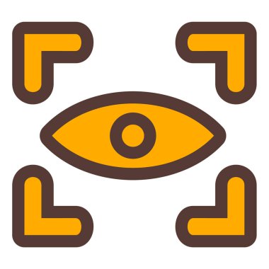 Göz. Web simgesi basit illüstrasyon