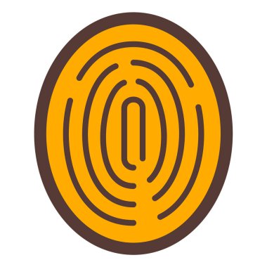 parmak izi ikonu. Beyaz arkaplanda izole edilmiş çip vektör sembolü tasviri