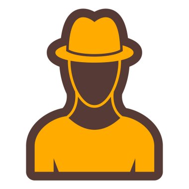 Çiftçi. Web simgesi basit illüstrasyon