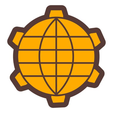 Dünya modern simgesinin vektör illüstrasyonu