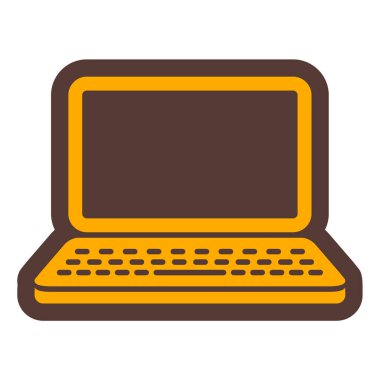 klavye vektör illüstrasyon tasarımlı dizüstü bilgisayar