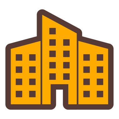 Bina. Web simgesi basit illüstrasyon