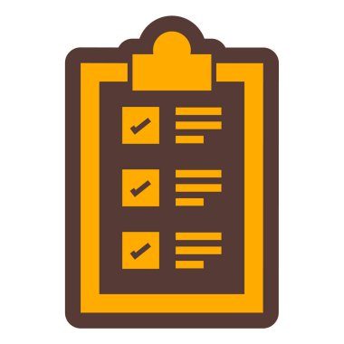 Kontrol listesi. Web simgesi basit illüstrasyon