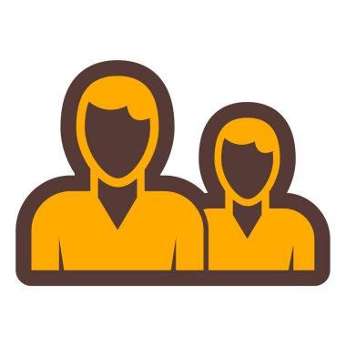 İnsanlar. Web simgesi basit illüstrasyon