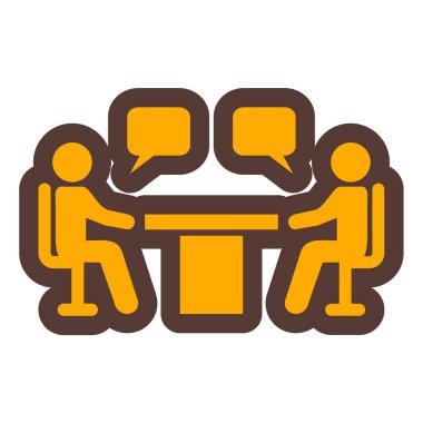 Tartışma. Web simgesi basit illüstrasyon